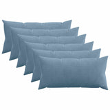 Vidaxl kussensloop 6 pcs heerlen blauw 40 x 80 cm corduroy