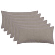 Vidaxl kussensloop 6 pcs heerlen lichtgrijs 40 x 80 cm bouclé
