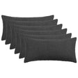 Vidaxl kussensloop 6 pcs heerlen donkergrijs 40 x 80 cm bouclé