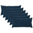 Vidaxl kussensloop 6 pcs heerlen blauw 40 x 80 cm microfiber fleece