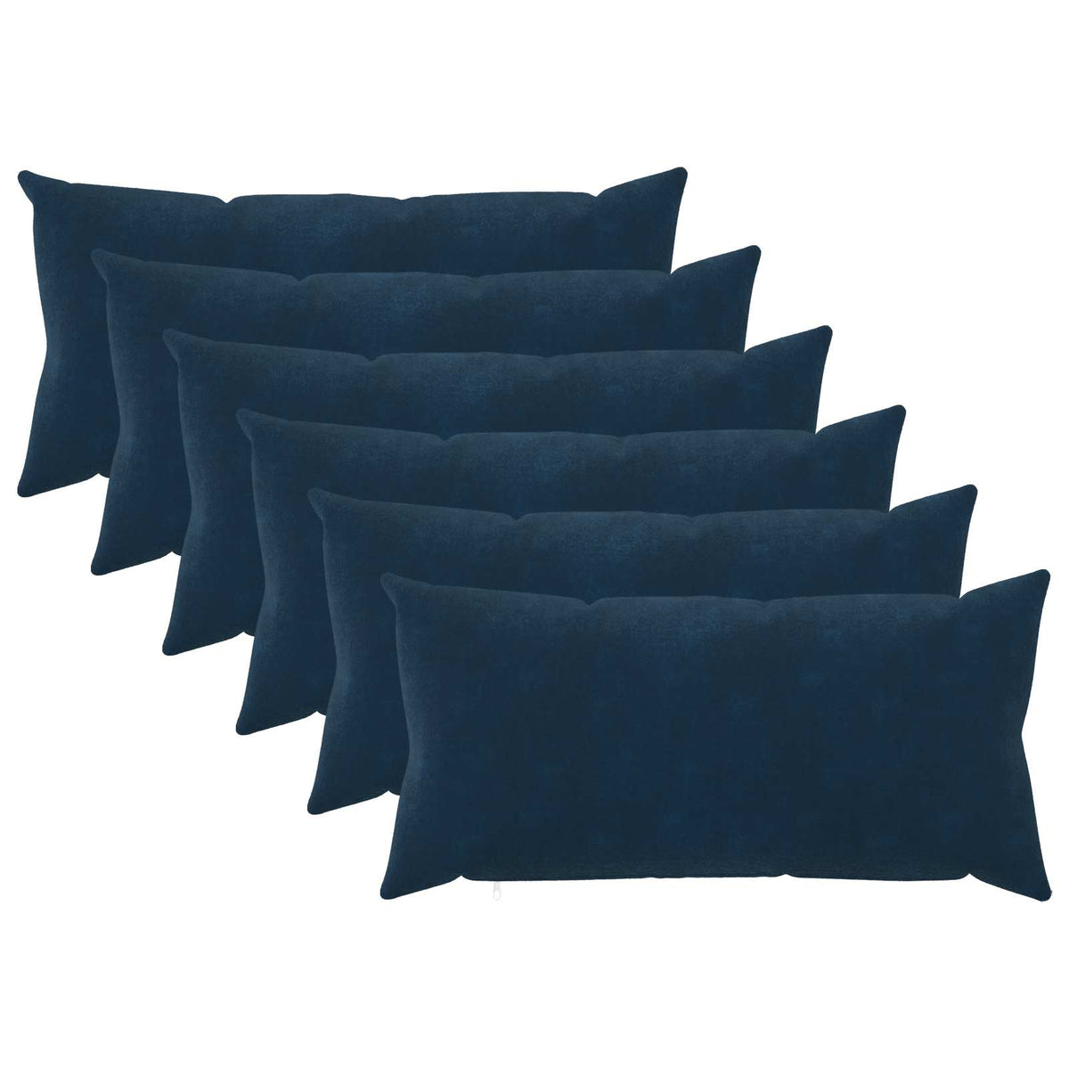 Vidaxl kussensloop 6 pcs heerlen blauw 40 x 80 cm microfiber fleece