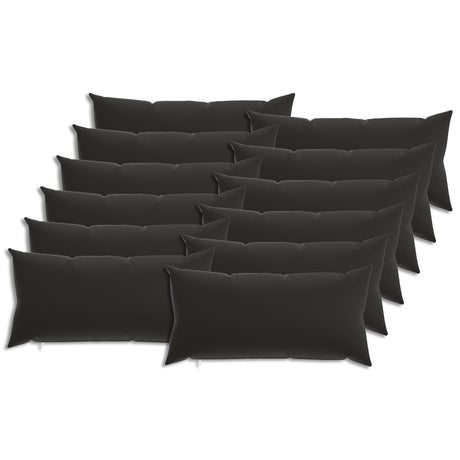 Vidaxl kussensloop 12 pcs heerlen zwart 40 x 80 cm polyester