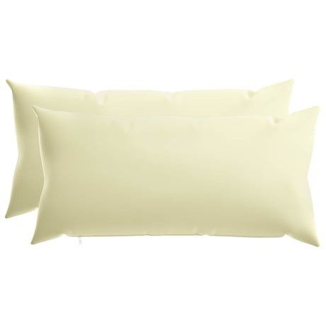 Vidaxl kussensloop 2 pcs heerlen crèmekleurig 40 x 80 cm polyester