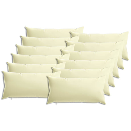 Vidaxl kussensloop 12 pcs heerlen crèmekleurig 40 x 80 cm polyester