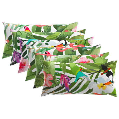 Vidaxl kussensloop 6 pcs heerlen meerkleurig 40 x 80 cm polyester