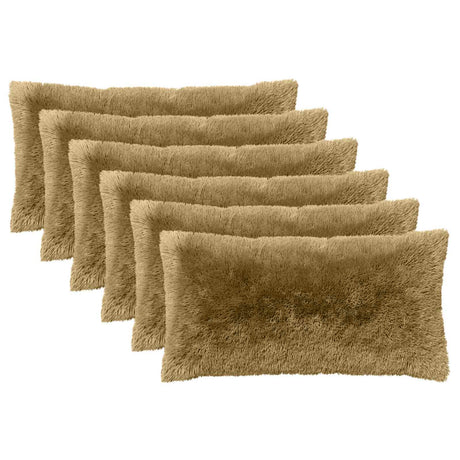 Vidaxl kussensloop 6 pcs heerlen lichtgroen 40 x 80 cm pv fleece