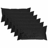 Vidaxl kussensloop 6 pcs heerlen zwart 40 x 80 cm flanel