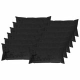 Vidaxl kussensloop 12 pcs heerlen zwart 40 x 80 cm flanel