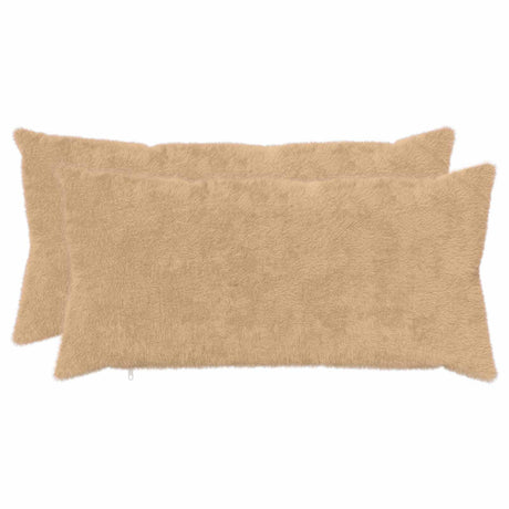 Vidaxl kussensloop 2 st heerlen crèmekleurig 40 x 80 cm