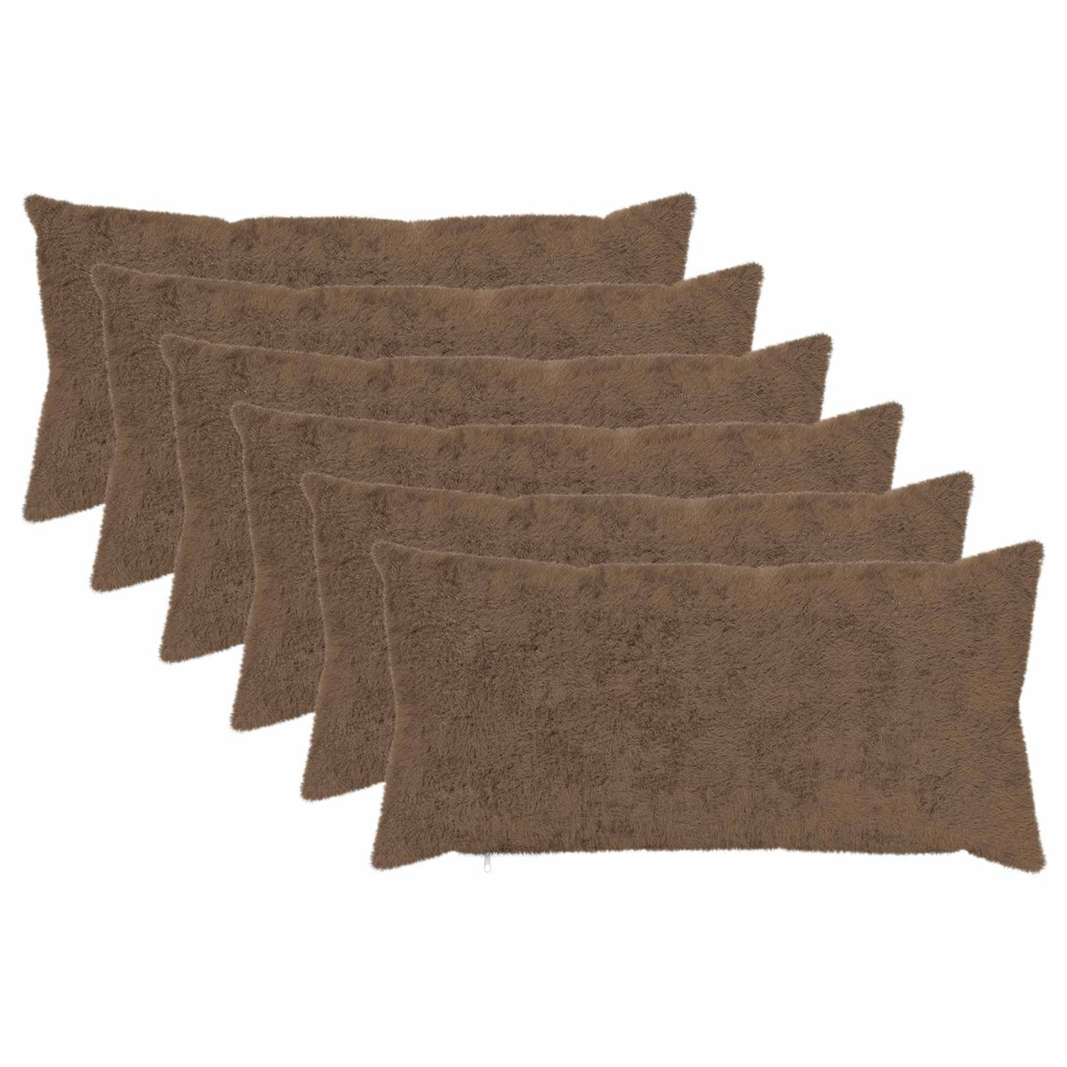 Vidaxl kussensloop 6 st heerlen licht bruin 40 x 80 cm