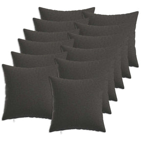 Vidaxl kussensloop 12 st heerlen donkergrijs 45 x 45 cm stof
