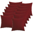 Vidaxl kussensloop 12 st heerlen wijnrood 45 x 45 cm stof