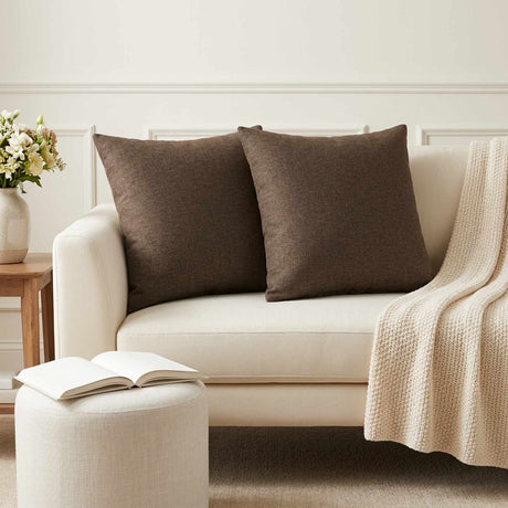 Vidaxl kussensloop 2 st heerlen taupe 45 x 45 cm stof