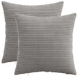 Vidaxl kussensloop 2 pcs heerlen lichtgrijs 45 x 45 cm corduroy