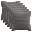 Vidaxl kussensloop 6 pcs heerlen donkergrijs 45 x 45 cm corduroy