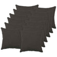 Vidaxl kussensloop 12 pcs heerlen donkergrijs 45 x 45 cm bouclé