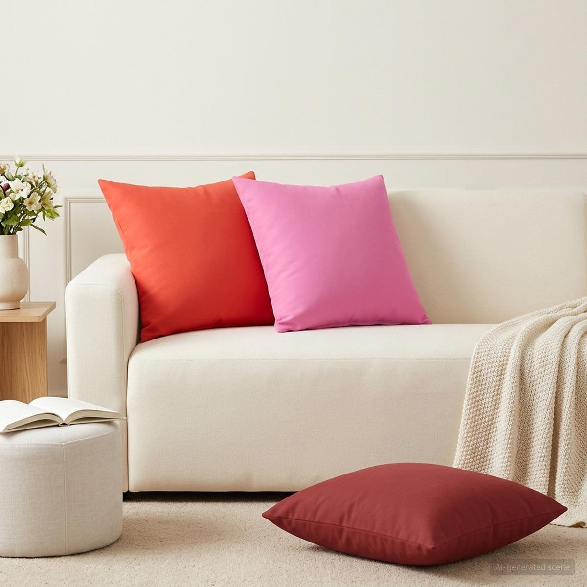 Vidaxl kussensloop 2 pcs heerlen roze 45 x 45 cm polyester