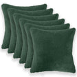Vidaxl kussensloop 6 pcs heerlen donkergroen 45 x 45 cm bouclé