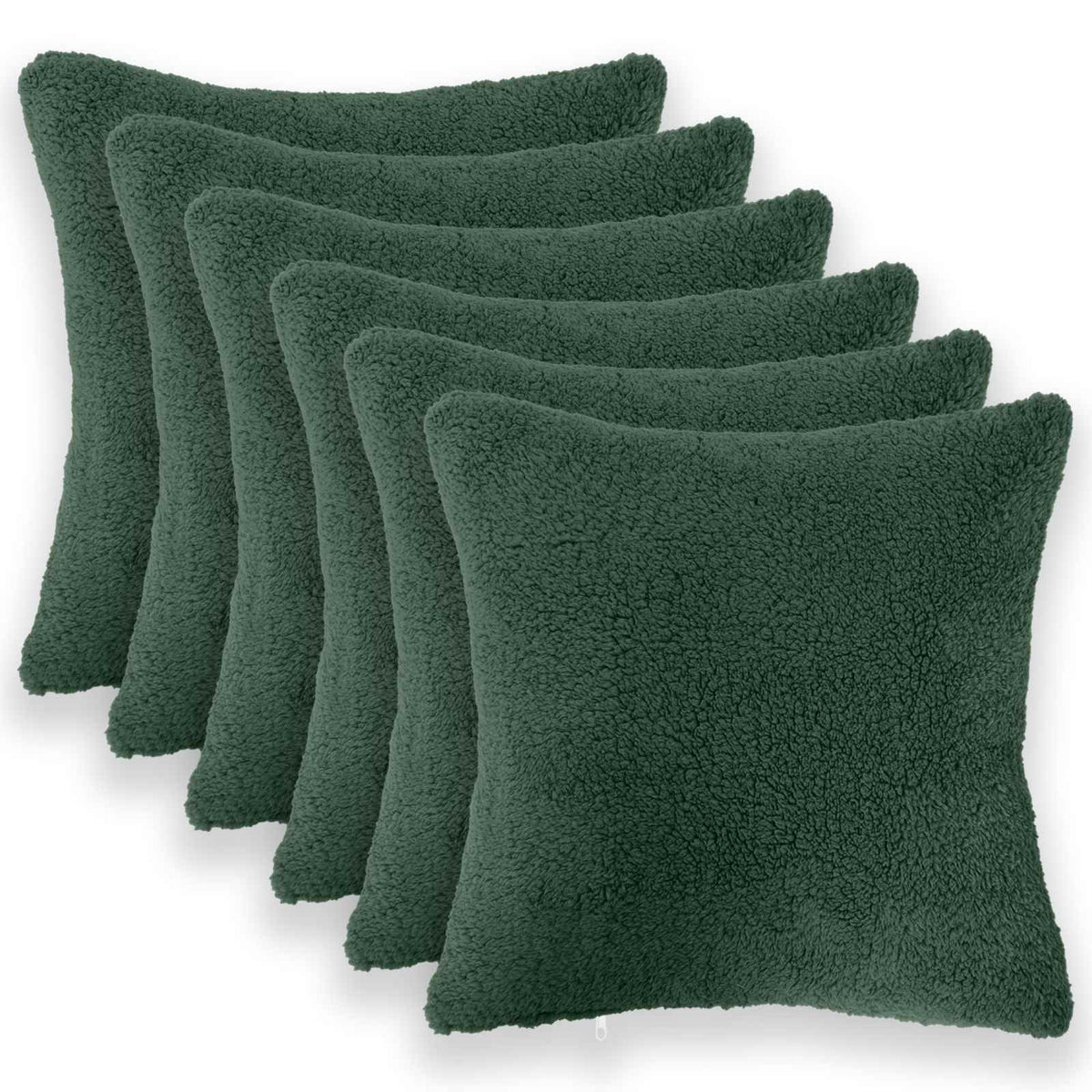 Vidaxl kussensloop 6 pcs heerlen donkergroen 45 x 45 cm bouclé