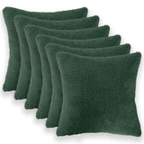 Vidaxl kussensloop 6 pcs heerlen donkergroen 45 x 45 cm bouclé