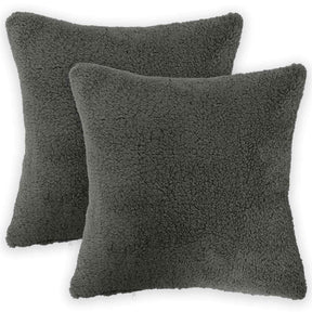 Vidaxl kussensloop 2 pcs heerlen donkergrijs 45 x 45 cm bouclé
