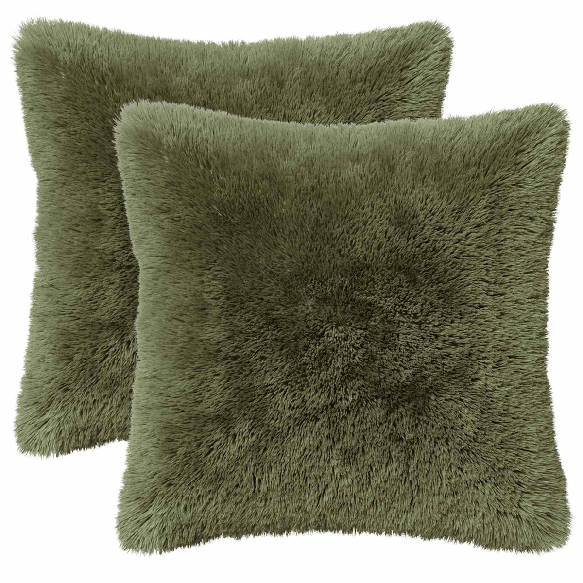 Vidaxl kussensloop 2 pcs heerlen groen 45 x 45 cm pv fleece