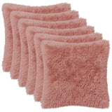 Vidaxl kussensloop 6 pcs heerlen roze 45 x 45 cm pv fleece