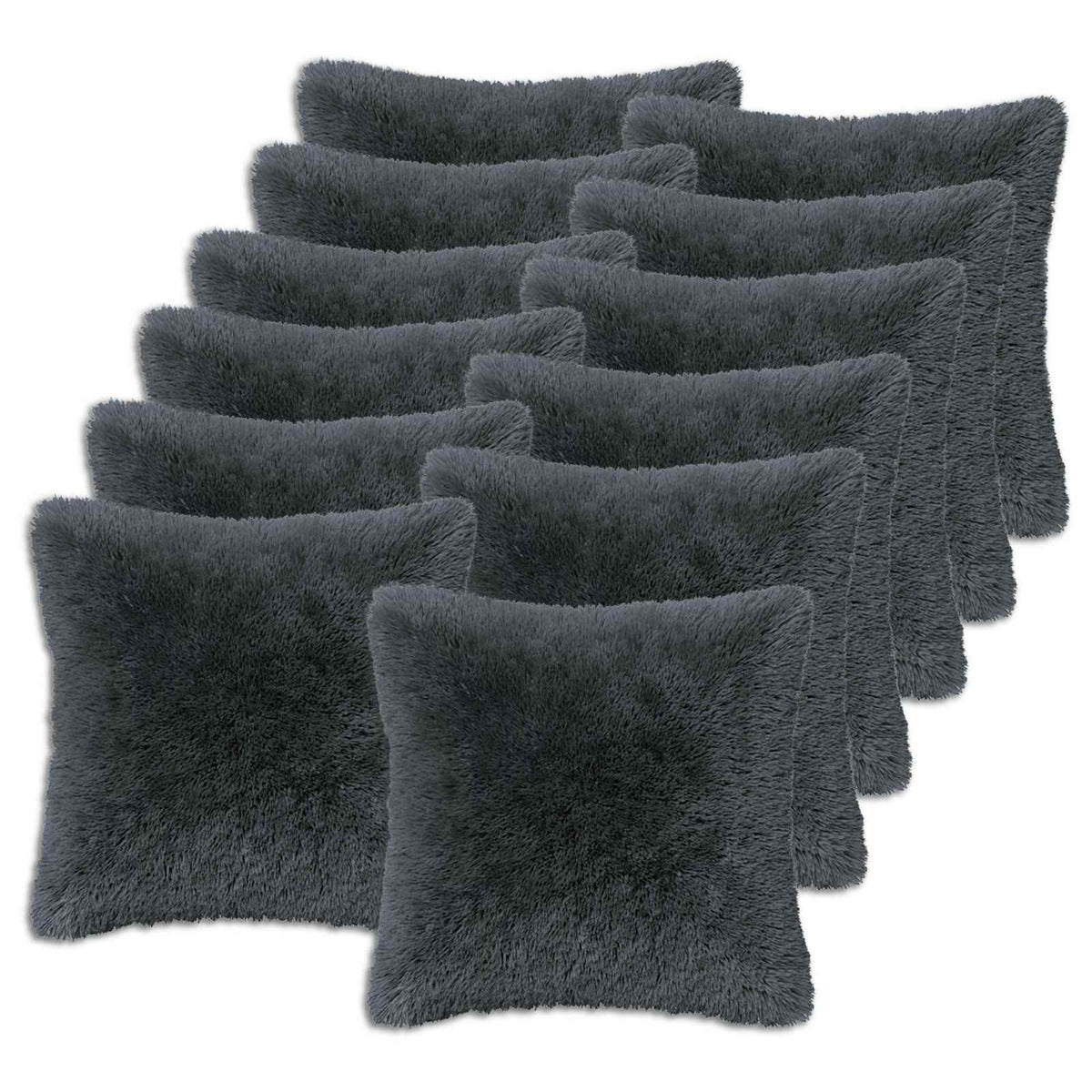 Vidaxl kussensloop 12 pcs heerlen antracietkleurig 45 x 45 cm