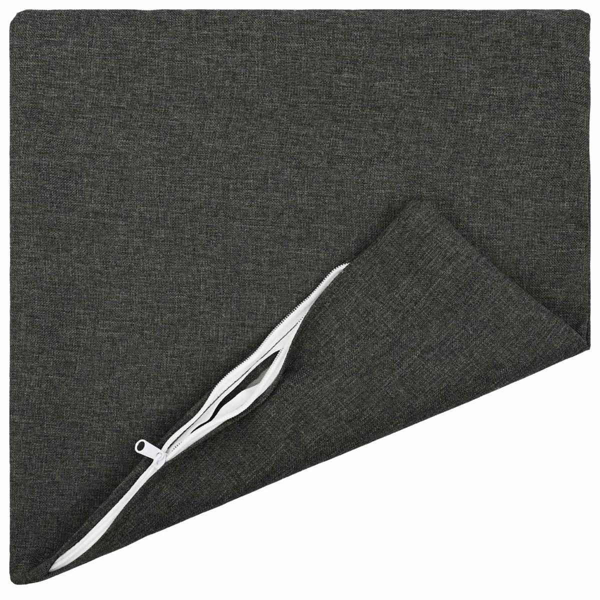 Vidaxl kussensloop 12 st heerlen donkergrijs 50 x 50 cm stof