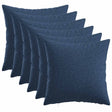 Vidaxl kussensloop 6 st heerlen blauw 50 x 50 cm stof