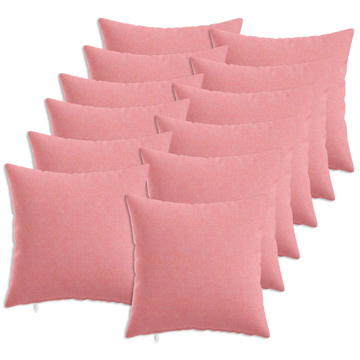 Vidaxl kussensloop 12 st heerlen roze 50 x 50 cm stof