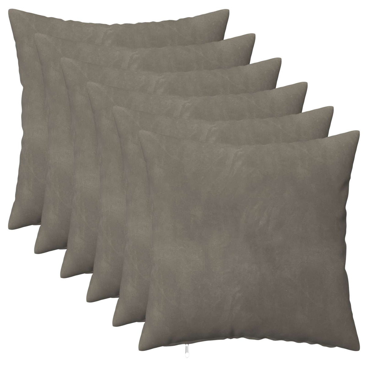 Vidaxl kussensloop 6 pcs heerlen lichtgrijs 50 x 50 cm fluweel