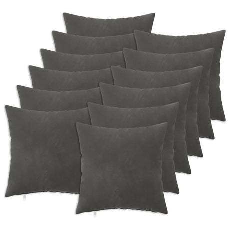Vidaxl kussensloop 12 pcs heerlen donkergrijs 50 x 50 cm fluweel