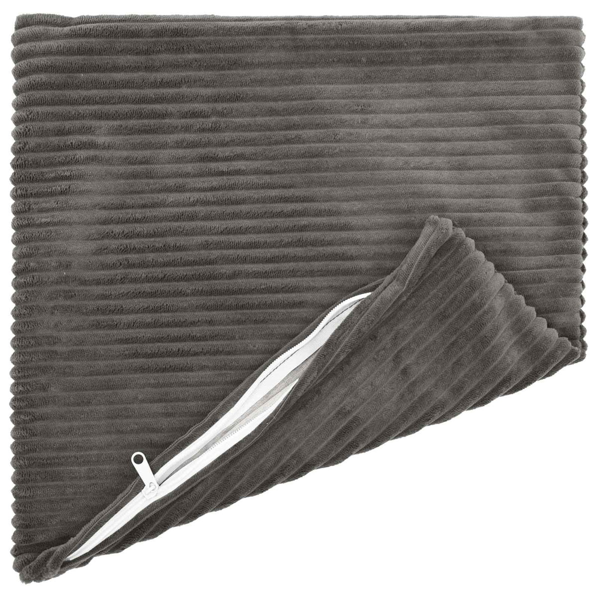 Vidaxl kussensloop 2 pcs heerlen donkergrijs 50 x 50 cm corduroy