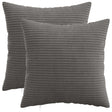 Vidaxl kussensloop 2 pcs heerlen donkergrijs 50 x 50 cm corduroy