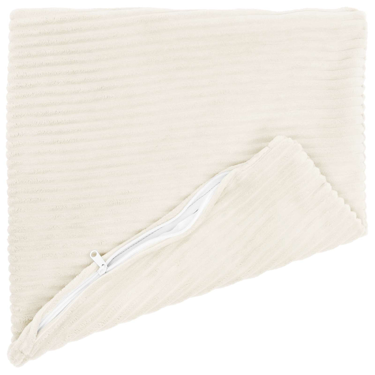 Vidaxl kussensloop 6 pcs heerlen crèmekleurig 50 x 50 cm corduroy