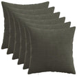 Vidaxl kussensloop 6 pcs heerlen antracietkleurig 50 x 50 cm corduroy