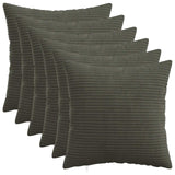 Vidaxl kussensloop 6 pcs heerlen antracietkleurig 50 x 50 cm corduroy