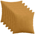 Vidaxl kussensloop 6 pcs heerlen geel 50 x 50 cm corduroy
