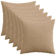 Vidaxl kussensloop 6 pcs heerlen bruin 50 x 50 cm corduroy