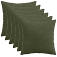 Vidaxl kussensloop 6 pcs heerlen groen 50 x 50 cm corduroy