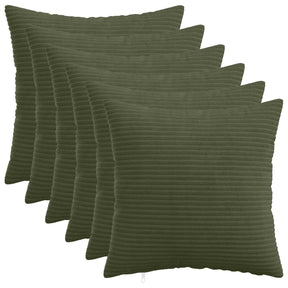 Vidaxl kussensloop 6 pcs heerlen groen 50 x 50 cm corduroy