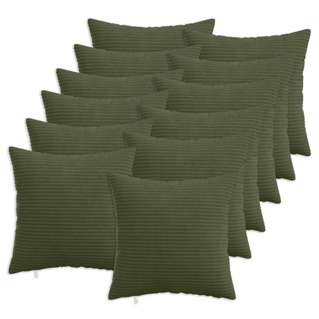 Vidaxl kussensloop 12 pcs heerlen groen 50 x 50 cm corduroy