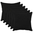 Vidaxl kussensloop 6 pcs heerlen zwart 50 x 50 cm bouclé