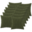 Vidaxl kussensloop 12 pcs heerlen groen 50 x 50 cm microfiber fleece