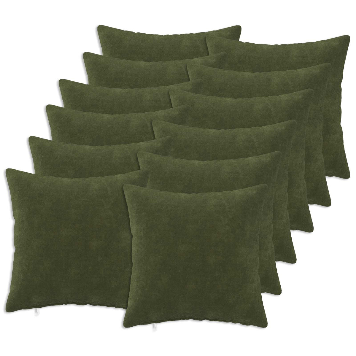 Vidaxl kussensloop 12 pcs heerlen groen 50 x 50 cm microfiber fleece