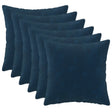 Vidaxl kussensloop 6 pcs heerlen blauw 50 x 50 cm microfiber fleece