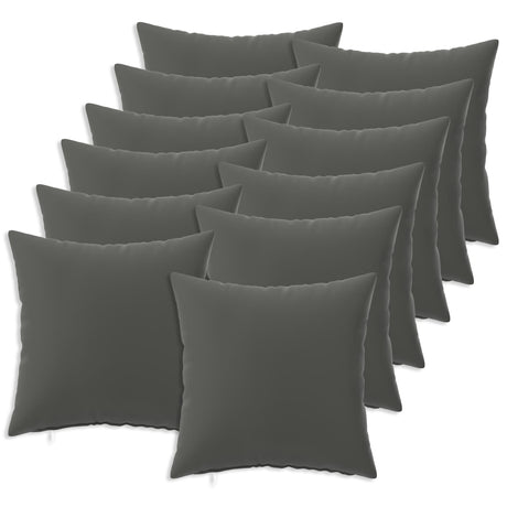 Vidaxl kussensloop 12 pcs heerlen antraciet 50 x 50 cm polyester