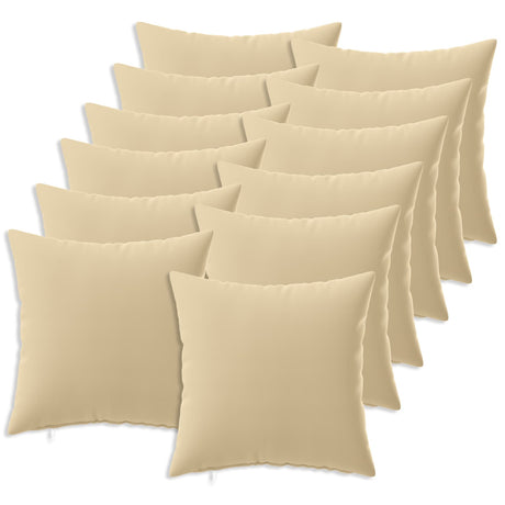 Vidaxl kussensloop 12 pcs heerlen beige 50 x 50 cm polyester
