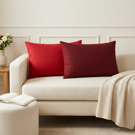 Vidaxl kussensloop 6 st heerlen rood 50 x 75 cm stof